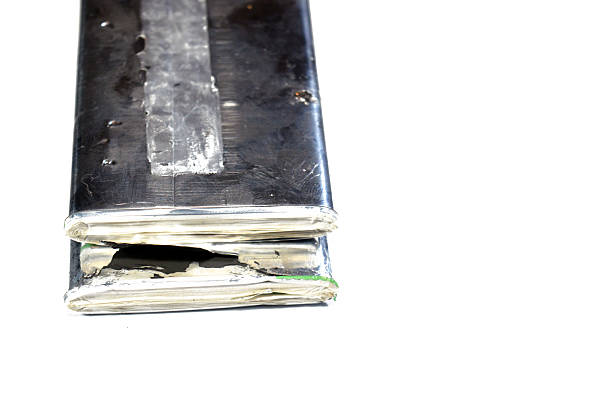 istock severely damaged Lithium battery, also called spicy pillow due to the potential fire hazard, internal failure of the batteries often caused by gas buildup 2253450237