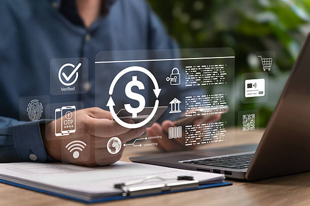 istock Online Transaction Verification, Digital Payment Security Concept, Businessman Reviewing Financial, Purchase Registration, Identity Authentication, Secure Online Payment System, OTP, Finger print 2253452661
