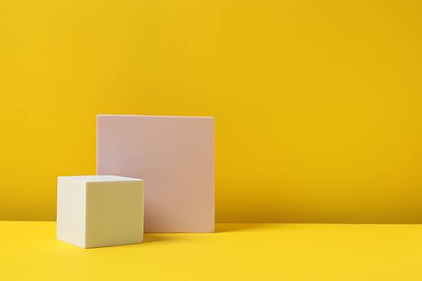 istock Podium on a yellow background 2253459124