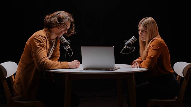 Engaging Storytelling Session With Influencers in a Contemporary Podcast Studio
