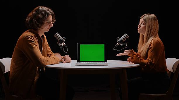istock Engaging Conversation in a Recording Studio With Influencers Discussing Storytelling Techniques 2253466861