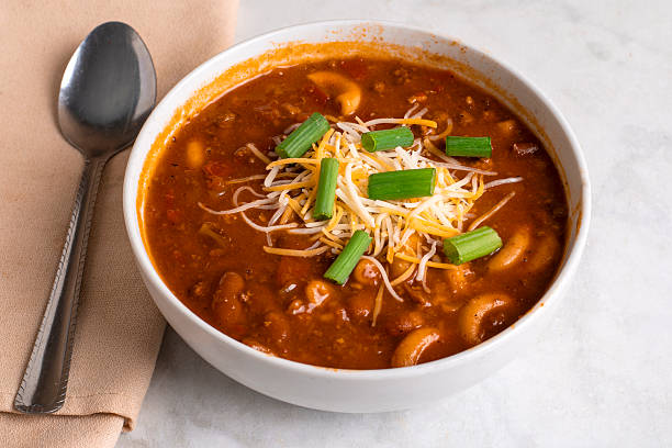 istock chilli macaroni  top with  green onions and cheese 2253476073