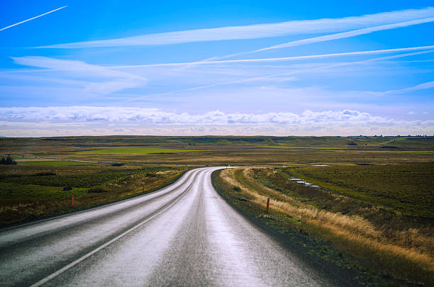 Iceland rural pastures with mountain views, a tranquil Icelandic landscape