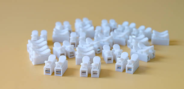 white plastic electrical terminal strip block ,Electric wire connectors .