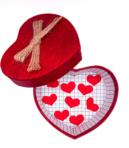 istock Heart Shaped Gift Box with Love Symbols 2253487498