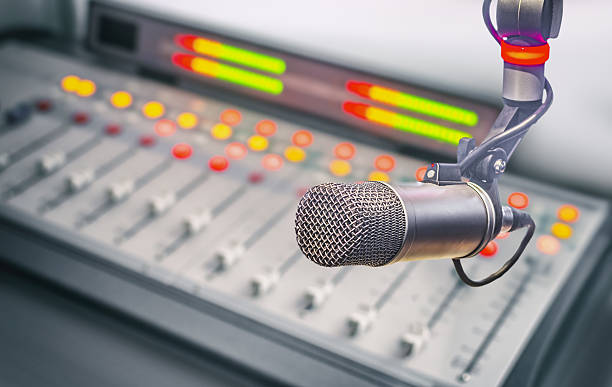istock Professional microphone and sound mixer 2253494679