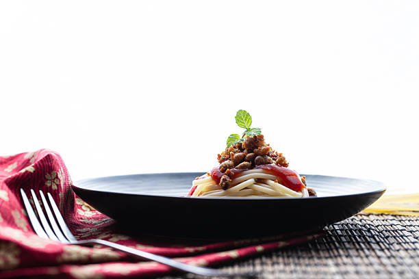 Spaghetti with tomato meat sauce