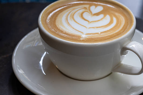 istock Close-up of cappuccino in white cup 2253504772