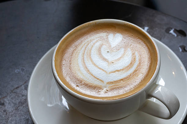 istock Close-up of cappuccino in white cup 2253505030