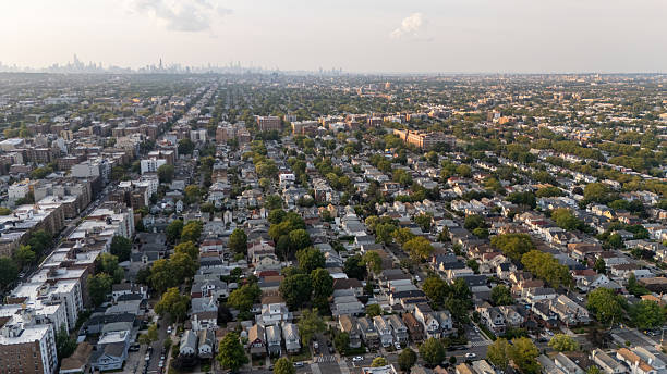 istock High angle view of dense urban buildings 2253508075