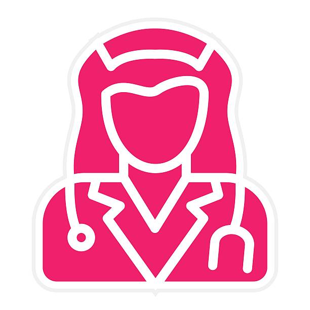 Vector Design Lady Doctor Icon Style