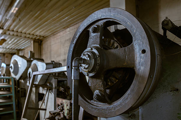 istock Heavy industrial flywheel and machine parts 2253510354