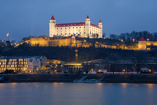 istock Bratislava castle at blue hour 2253512646