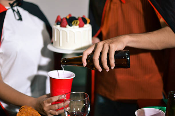 People having fun at Halloween party