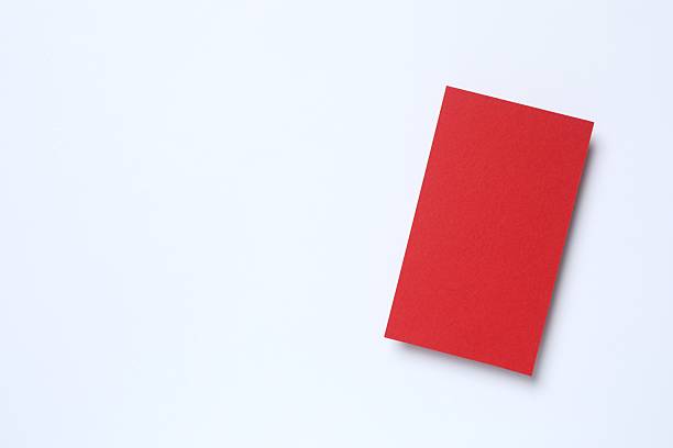 istock Red paper card on white background 2253521168