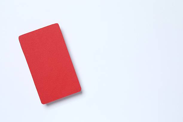 istock Red paper card on white background 2253521169