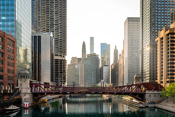 istock Chicago Skyline with Chicago River 2253531226