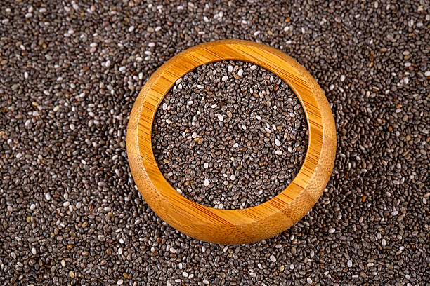 istock Chia seeds in a wooden bowl. 2253531581