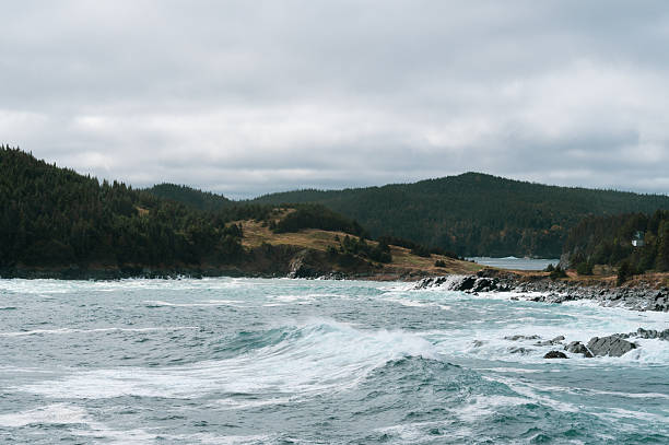 istock Waves crashing in a coastal cove 2253532985