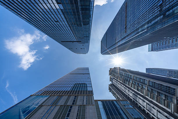 istock Looking up at the city's skyscrapers from below 2253534845