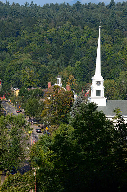 istock Small church in a small town 2253544951