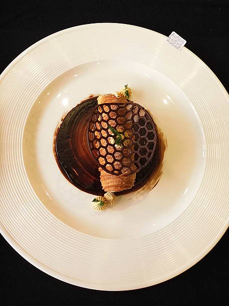 istock Meat with Lattice Garnish and Dark Sauce 2253551016