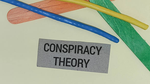Intriguing conspiracy theory concept with colorful sticks