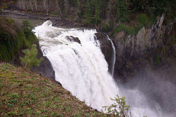 istock Snoqualmie Falls in WA state with moderate flow 2253553126