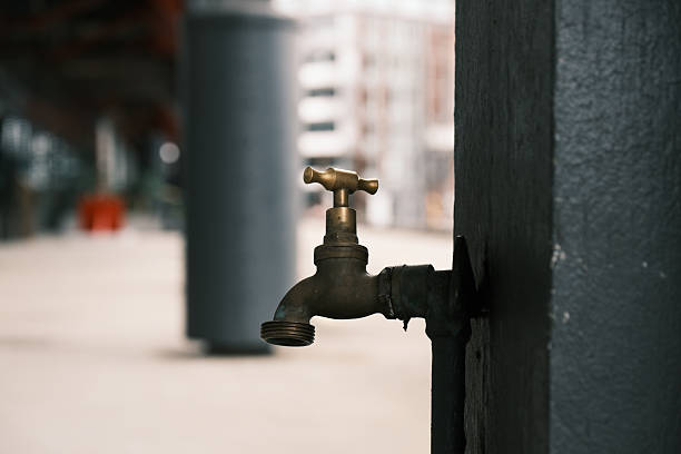 Rusty old water faucet