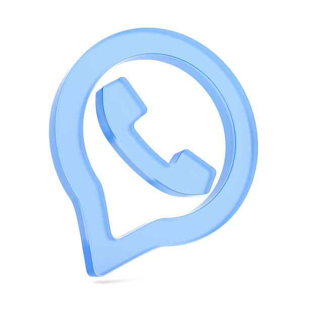 Telephone handset receiver into ring on white background. Isolated 3D illustration