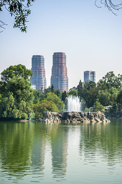 istock View to the lake and skyscrapers in Chapultepec park 2253559545