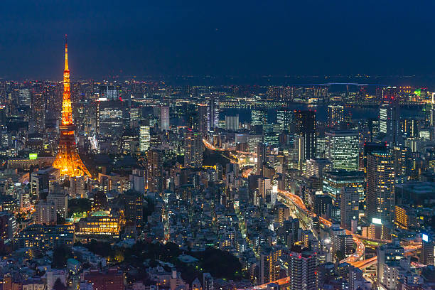 istock Tokyo Tower illuminated at night overlooking neon skyscraper cityscape Japan 2253566019