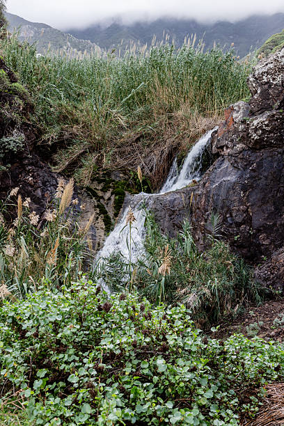 The autumn rains cause the water to flow through the ravines again.