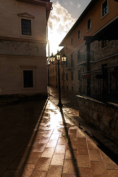 istock Empty Historic City Street After Rain 2253583847