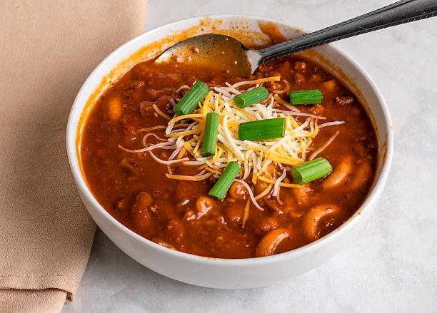 istock chilli macaroni  top with cheese and scallions 2253587683