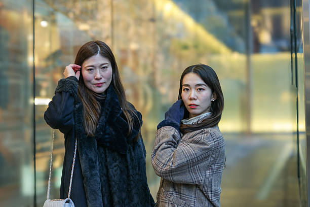 istock Beautiful ladies walking at shopping area 2253588855