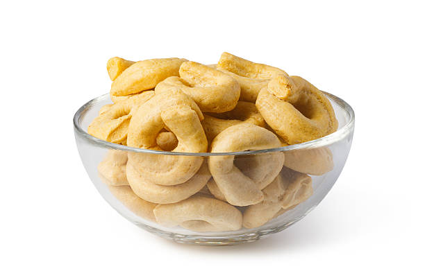 istock Taralli crackers in glass bowl on white background 2253589763