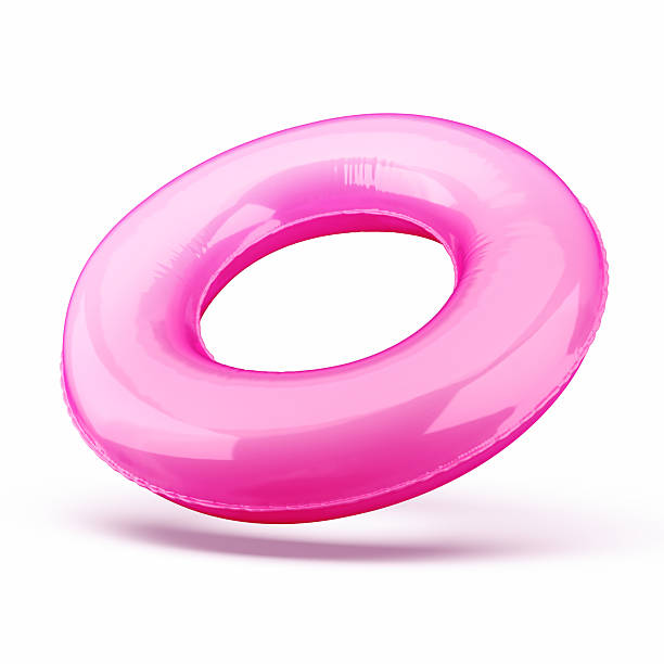 istock Pink Inflatable Swim Ring Isolated on White Background 2253590743