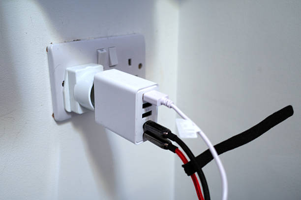 istock Travel adapter combination for Europeans in the UK 2253591367