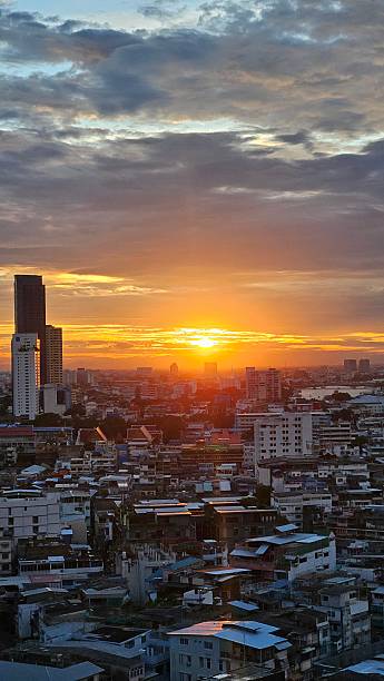 Bangkok City Skyline at Sunset