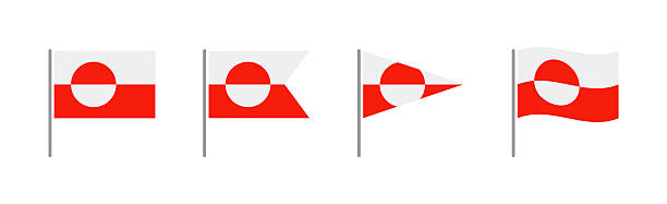 istock Greenland - Set Of Flags Of Different Shapes. 2253593713