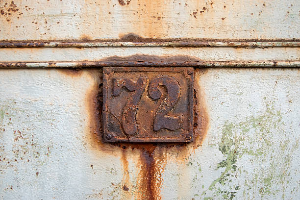 istock Rusty Vintage House Number 72 2253595334