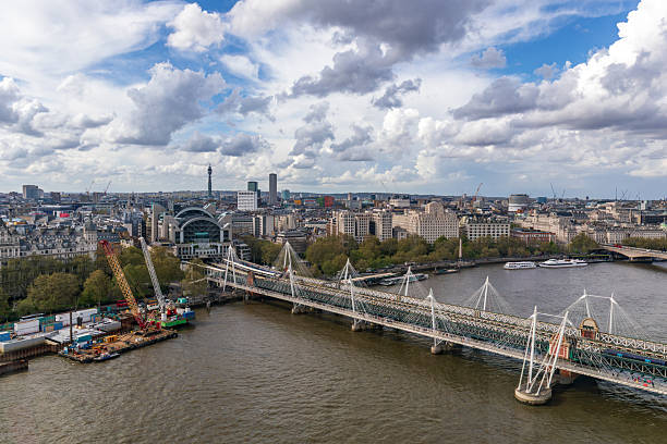 istock Golden Jubilee bridge, River Thames, London, UK 2253595759