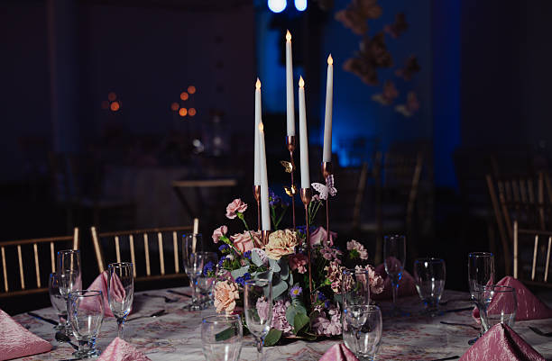 istock elegantly decorated table with candles at an event 2253606658