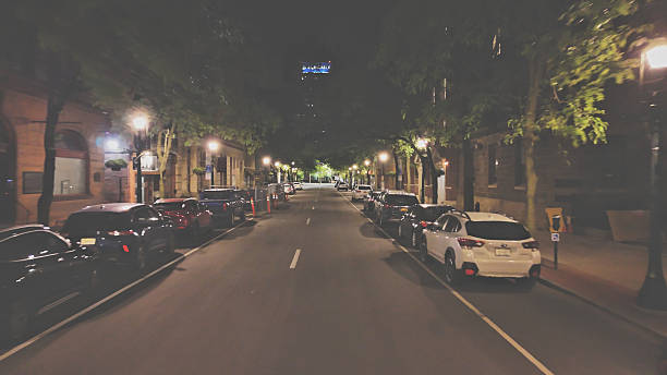 istock Downtown City Streets at Night E 2253610397