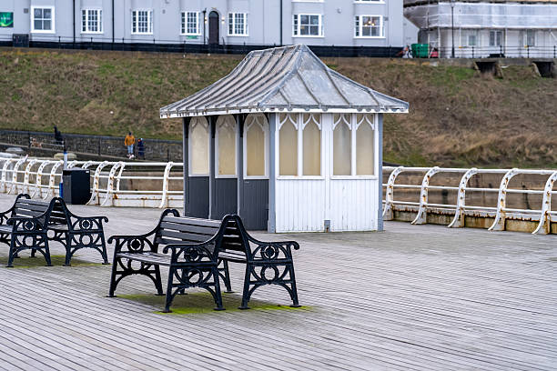 istock Benches and shelter on the pier 2253611617