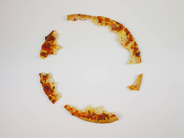 The pizza shot from a close angle looks delicious and colorful.