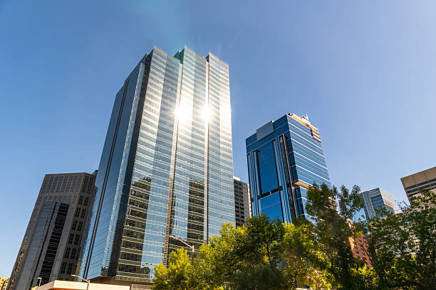 istock Sun reflecting on modern skyscrapers in calgary, canada 2253616241