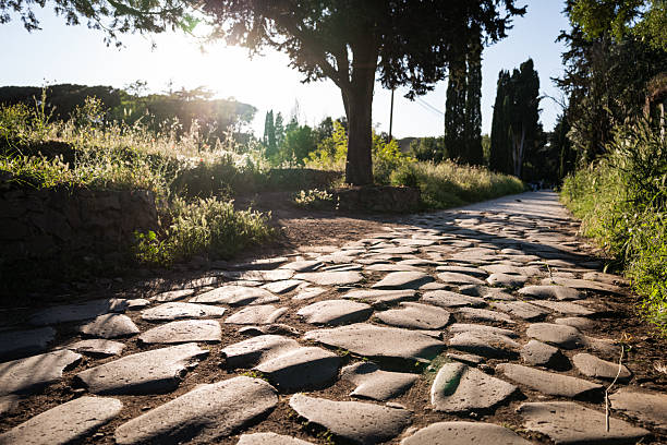 istock Ancient Cobblestones of the Appian Way in Rome 2253620341