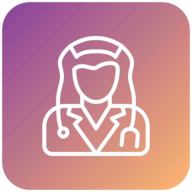 Vector Design Lady Doctor Icon Style